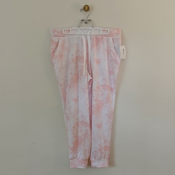 NWT style & co. Petite coral tie dye woman’s jogger terry sweatpants size LP - Picture 3 of 7